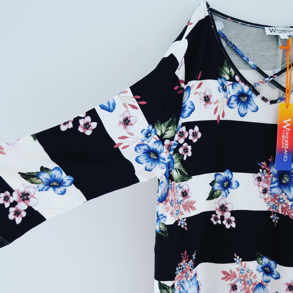 Flower and striped dress! - Picture 3 of 3